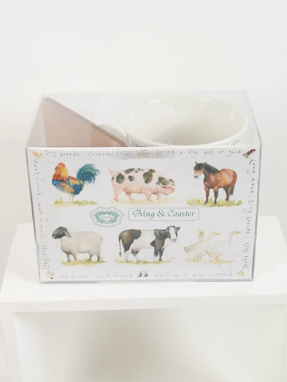 Kent Pottery Duck Mug & Coaster Set NIB Farmhouse Cottagecore Country